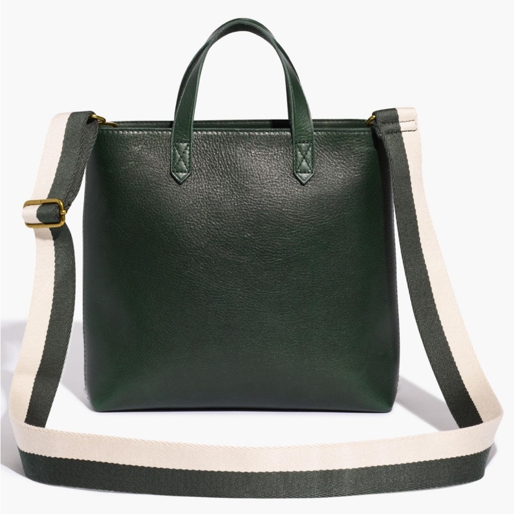 New Madewell The Zip-Top Transport Crossbody: Colorblock Webbing Strap E…